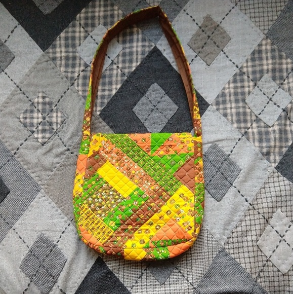 Vintage Handmade Quilted Shoulder Bag - Picture 3 of 6